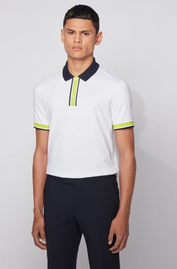 Koszulki Polo BOSS Slim Fit Białe Męskie (Pl42879)